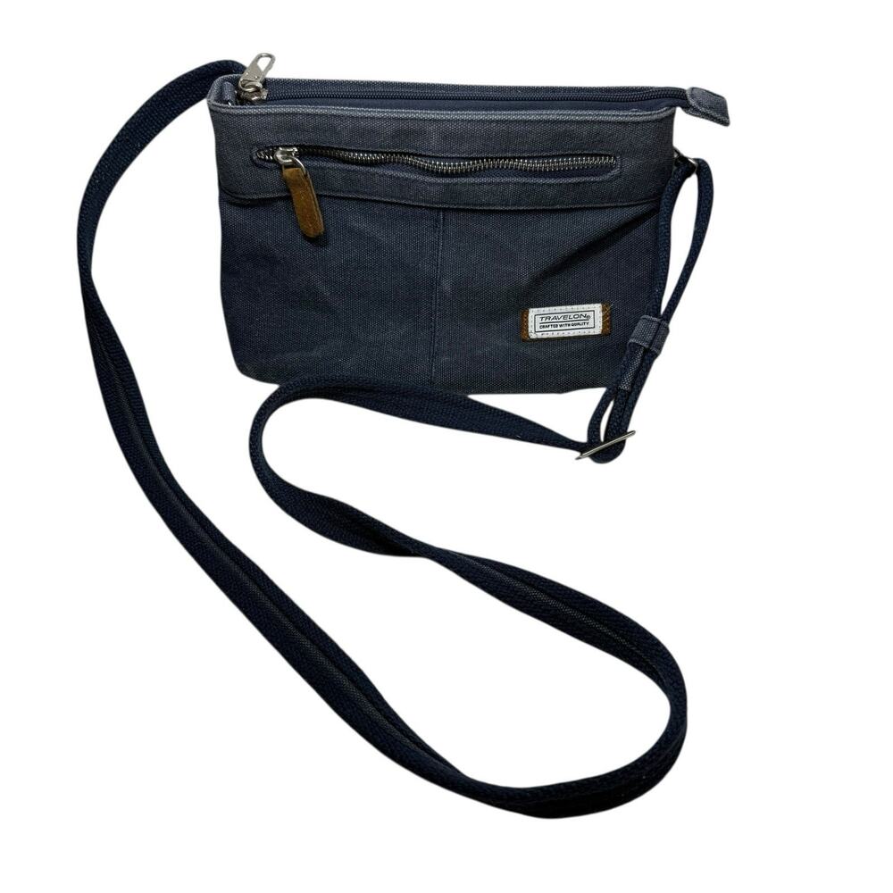Traveling Crossbody Bag Purse Blue Zip RFID